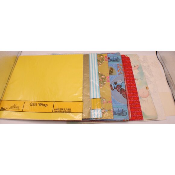 Lot 12 Vtg Assorted All-Occasion Wedding Valentines Holiday Gift Wrap Hallmark - Picture 1 of 11